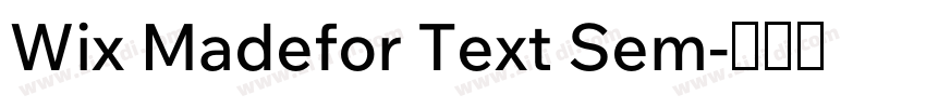 Wix Madefor Text Sem字体转换